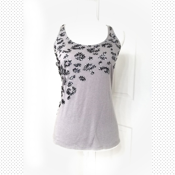 Express Tops - EXPRESS Gray sequin tank top